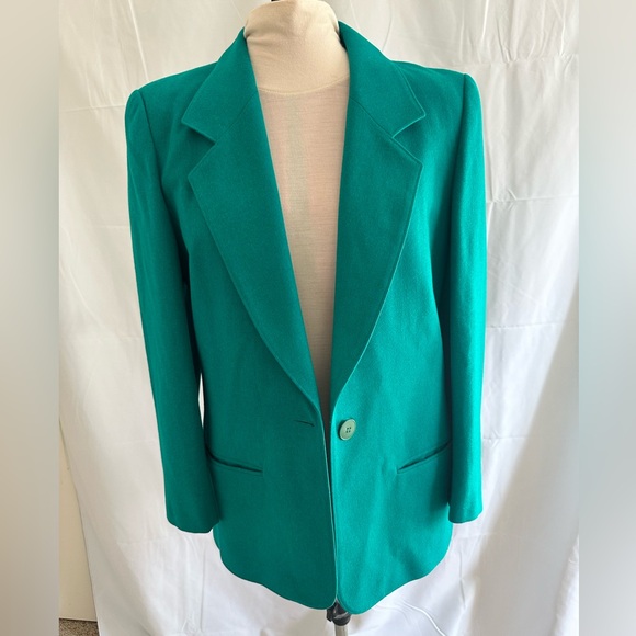 Vintage Miss Pendleton green blazer wool - Picture 2 of 9